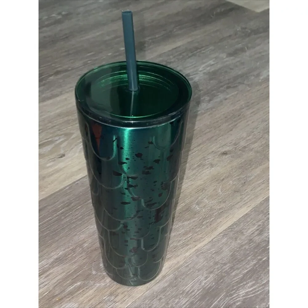 New Starbucks 2024 Anniversary Siren Core Green Scales Spotted SS Tumbler